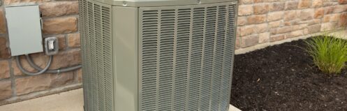 Outdoor unit of a high efficiency air conditioner