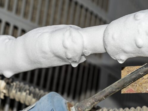 Frozen evaporator coil on an air conditioner